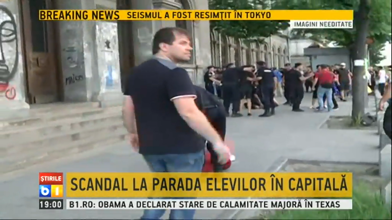 Bătaie la Parada Elevilor din București