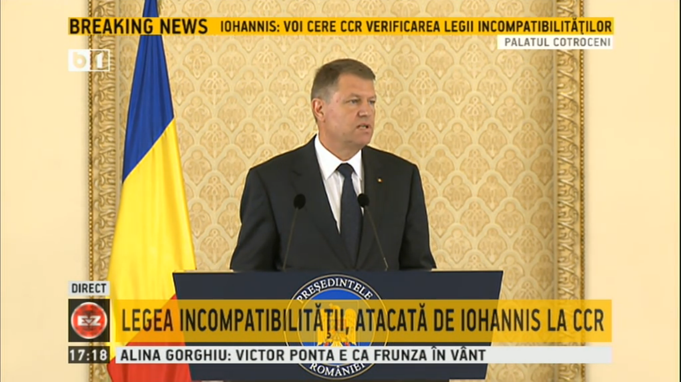 Klaus Iohannis atacă la CC Legea incompatibilităţilor primarilor: Nu voi promulga modificările la Codul Penal
