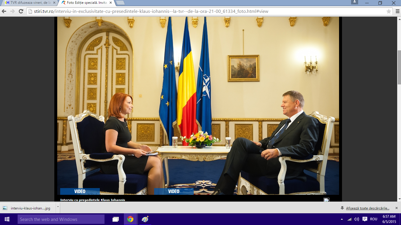 Iohannis, interviu la TVR începând cu ora 21.00