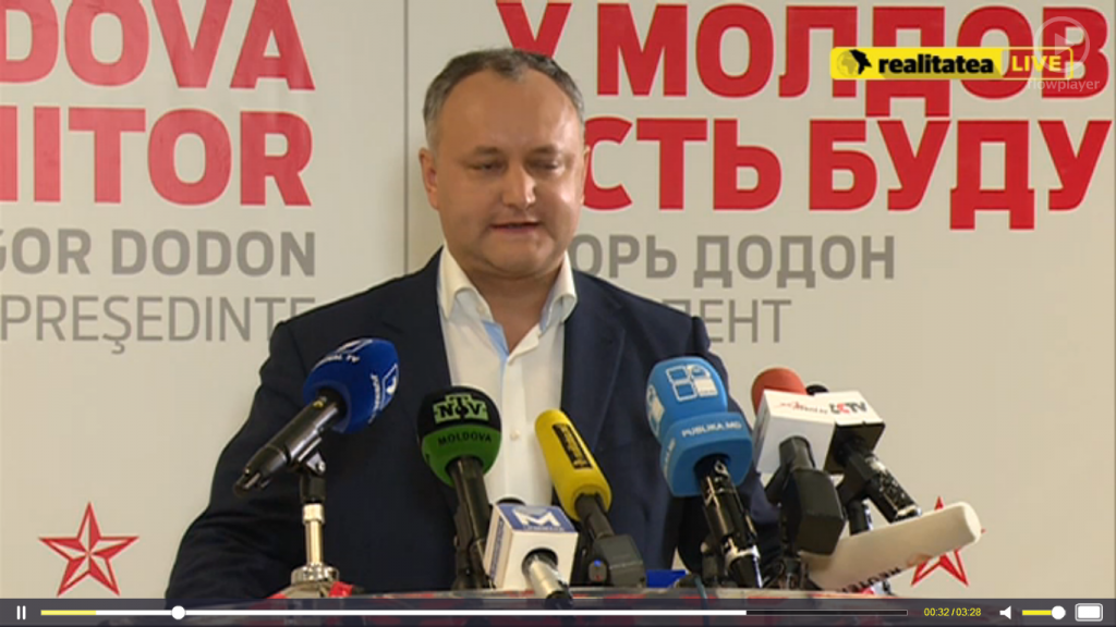 Voronin: Nu îl susţinem pe Dodon, ne-a vândut pentru 3 milioane de euro