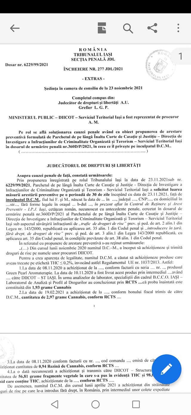 Avocata Ingrid Mocanu: Activitatea lui Dide de import de substanțe interzise era una extrem de vastă și nu se reducea la coletele trimise la DIICOT Avocata Ingrid Mocanu: Activitatea lui Dide de import de substanțe interzise era una extrem de vastă și nu se reducea la coletele trimise la DIICOT