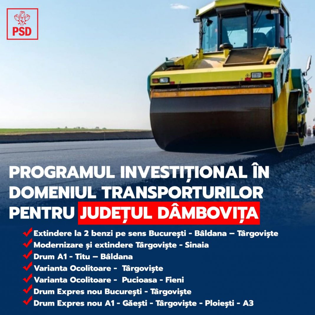 Investiții masive în infrastructura rutieră din Dâmbovița Investiții masive în infrastructura rutieră din Dâmbovița