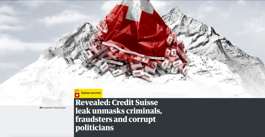 Scurgere masivă de documente de la Credit Suisse: Bani din tortură, trafic de droguri, spălare de bani, corupție și alte infracțiuni grave. Scurgere masivă de documente de la Credit Suisse: Bani din tortură, trafic de droguri, spălare de bani, corupție și alte infracțiuni grave.