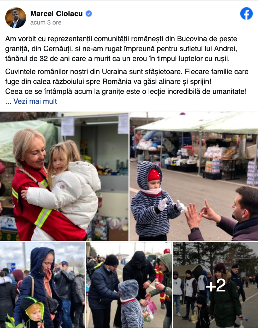 Ciolacu, impresionant de sprijinul pentru refugiații ucrainieni: Încă există umanitate! Ciolacu, impresionant de sprijinul pentru refugiații ucrainieni: Încă există umanitate!