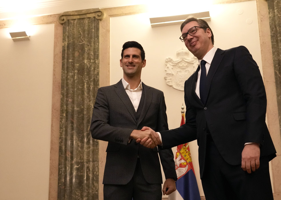 Novak Đoković cu președintele Serbiei Aleksandar Vučić: În următoarele zile voi spune opiniei publice ce s-a întâmplat în Australia Novak Đoković cu președintele Serbiei Aleksandar Vučić: În următoarele zile voi spune opiniei publice ce s-a întâmplat în Australia