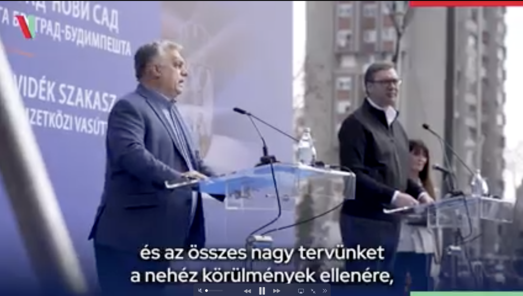 ROMÂNIA NU POATE: Orbán și Vucic au inaugurat primul tronson al căii ferate de mare viteză Belgrad-Budapesta ROMÂNIA NU POATE: Orbán și Vucic au inaugurat primul tronson al căii ferate de mare viteză Belgrad-Budapesta