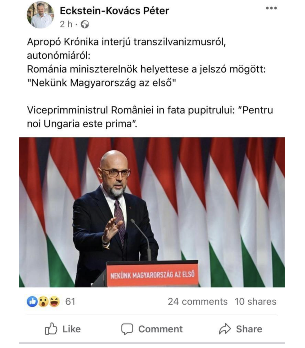 Scandal între maghiari pe o fotografie cu Kelemen Hunor:”Pentru noi Ungaria este prima” Scandal între maghiari pe o fotografie cu Kelemen Hunor:”Pentru noi Ungaria este prima”
