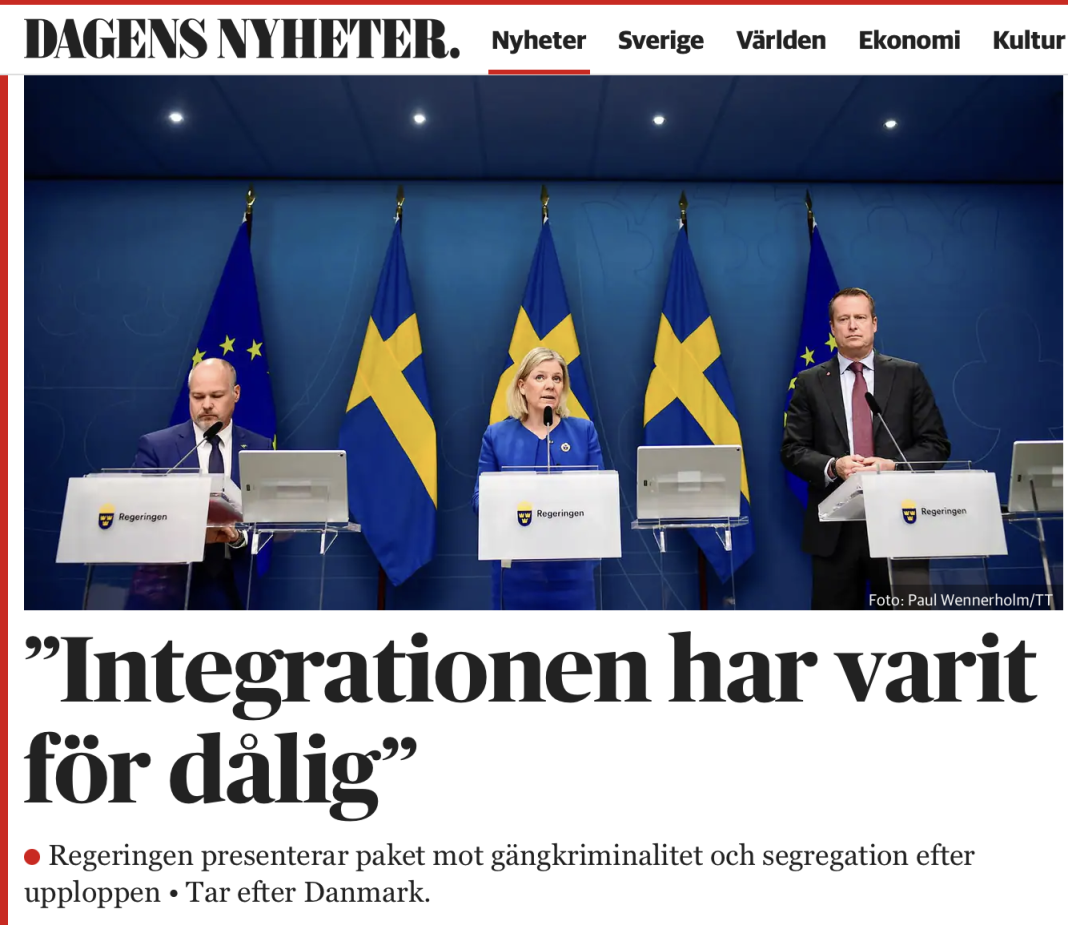 Premierul suedez: Am eșuat în integrarea migranților și avem societăți paralele și bande violente Premierul suedez: Am eșuat în integrarea migranților și avem societăți paralele și bande violente