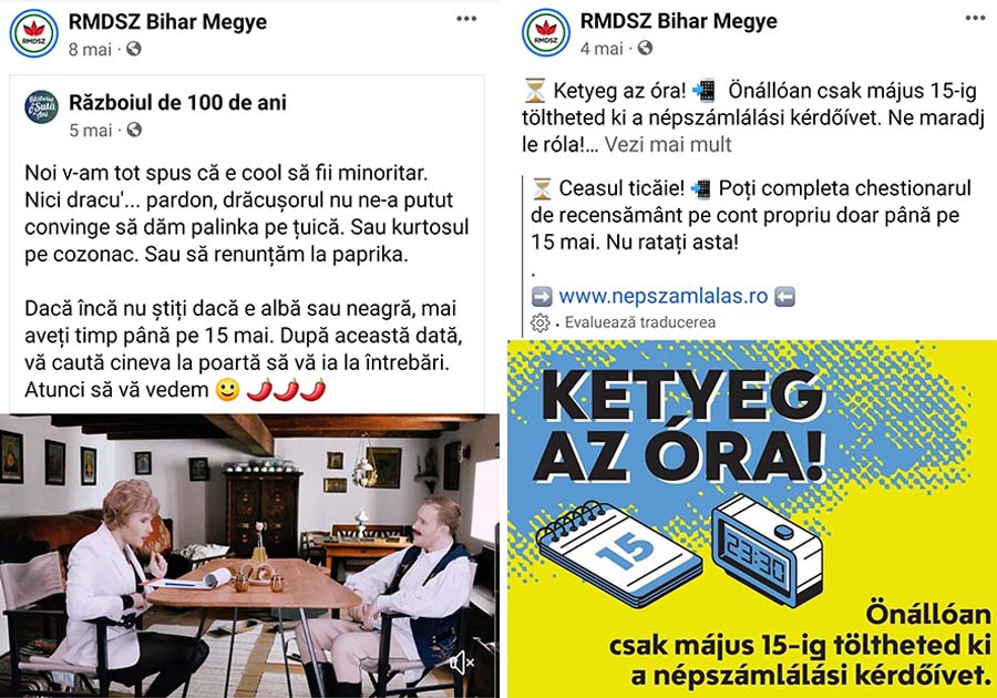 UDMR și un alt partid maghiar din Transilvania și-au făcut centre proprii de recenzare: „Politicienilor maghiari le e teamă că ponderea minorităţii poate să scadă sub praguri care le-ar slăbi puterea de a negocia nu doar noi drepturi pentru conaţionali, cât mai ales funcţii pentru ei înşişi” UDMR și un alt partid maghiar din Transilvania și-au făcut centre proprii de recenzare: „Politicienilor maghiari le e teamă că ponderea minorităţii poate să scadă sub praguri care le-ar slăbi puterea de a negocia nu doar noi drepturi pentru conaţionali, cât mai ales funcţii pentru ei înşişi”