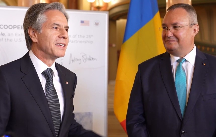 Premierul Ciucă cu secretarul de stat american: Parteneriatul strategic dintre SUA şi România a atins cel mai înalt nivel în istoria sa de un sfert de secol Premierul Ciucă cu secretarul de stat american: Parteneriatul strategic dintre SUA şi România a atins cel mai înalt nivel în istoria sa de un sfert de secol