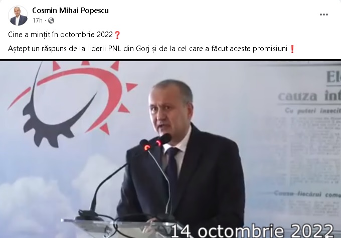 Șeful CJ Gorj: Virgil Popescu ne-a mințit! Șeful CJ Gorj: Virgil Popescu ne-a mințit!