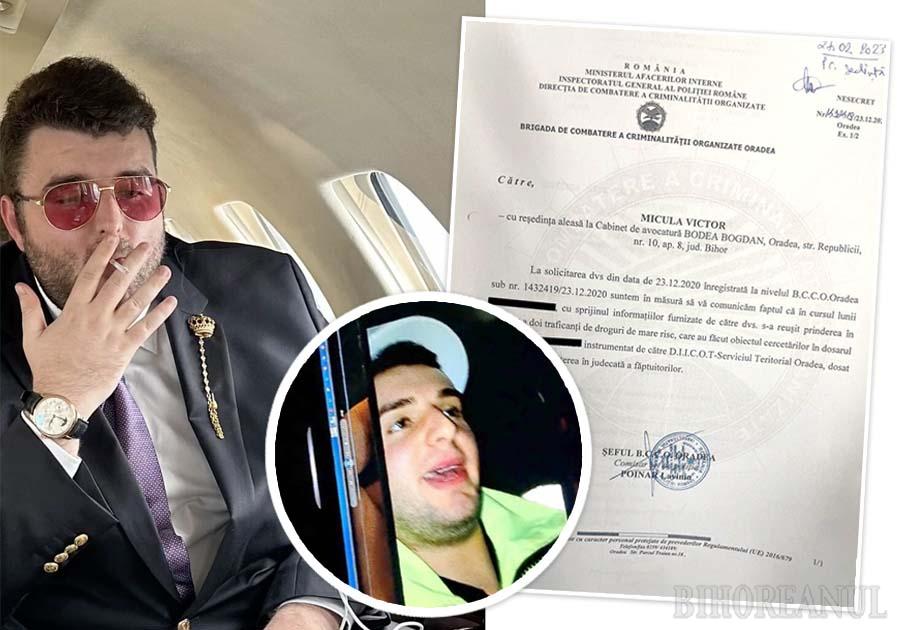 Beizadeaua Micula și-a luat hârtie de la Brigada de Combatere a Criminalității Organizate că a colaborat la „prinderea în flagrant a doi traficanți de droguri de mare risc” Beizadeaua Micula și-a luat hârtie de la Brigada de Combatere a Criminalității Organizate că a colaborat la „prinderea în flagrant a doi traficanți de droguri de mare risc”