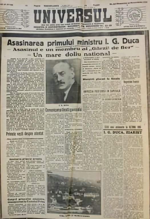 Dan Motreanu: Astăzi se împlinesc 90 de ani de când prim-ministrul liberal Ion Gheorghe Duca a fost asasinat de un grup de legionari, cu o rafală de gloanțe, pe peronul gării din Sinaia Dan Motreanu: Astăzi se împlinesc 90 de ani de când prim-ministrul liberal Ion Gheorghe Duca a fost asasinat de un grup de legionari, cu o rafală de gloanțe, pe peronul gării din Sinaia