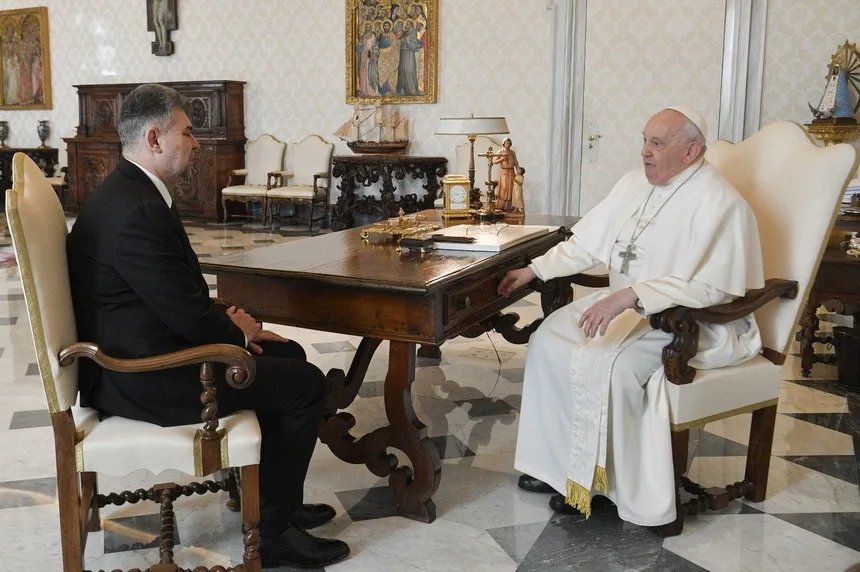 Ciolacu, primit de Papa Francisc Ciolacu, primit de Papa Francisc