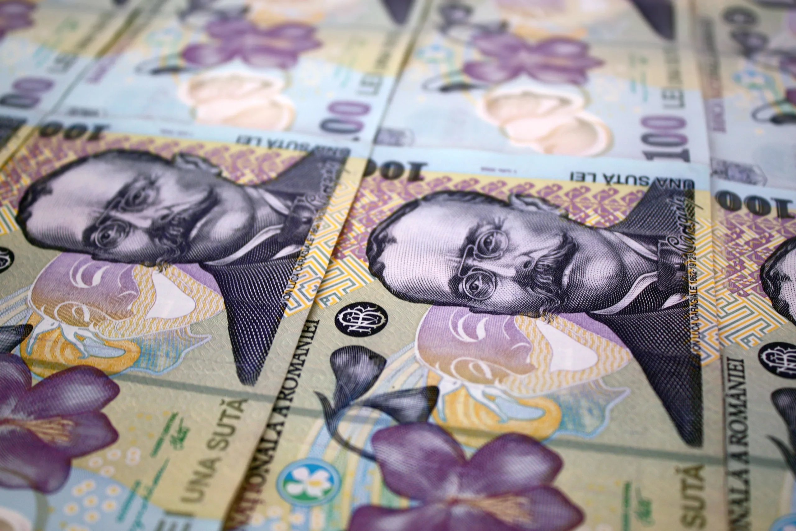 4885230 - lots of 100 lei bills.