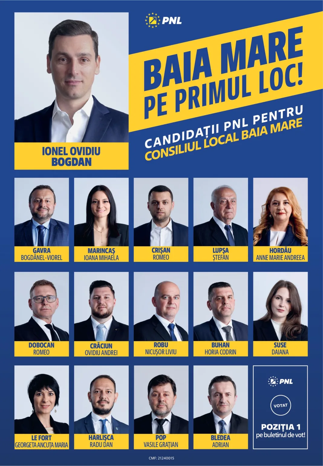 Cu Ionel Bogdan primar și echipa sa în Consiliul Local, băimărenii pun în 9 iunie Baia Mare pe primul loc! Cu Ionel Bogdan primar și echipa sa în Consiliul Local, băimărenii pun în 9 iunie Baia Mare pe primul loc!