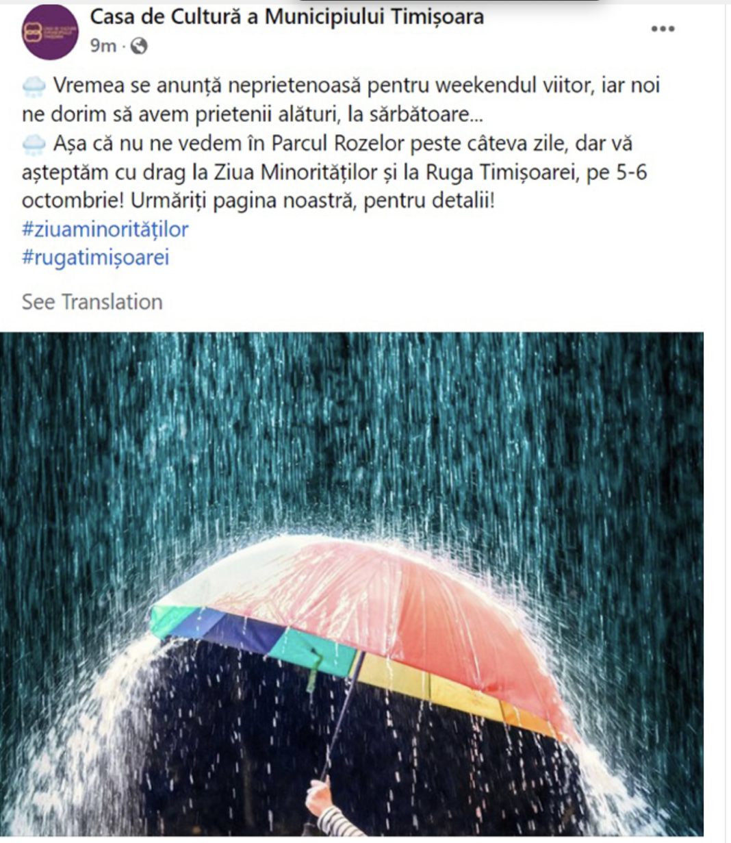 Fritz pune curcubeul LGBT pe tradiționala Rugă a Timișoarei Fritz pune curcubeul LGBT pe tradiționala Rugă a Timișoarei