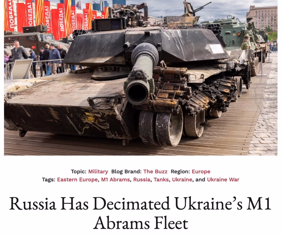 The National Interest: Rușii au distrus 87% din tancurile americane Abrams trimise Ucrainei The National Interest: Rușii au distrus 87% din tancurile americane Abrams trimise Ucrainei