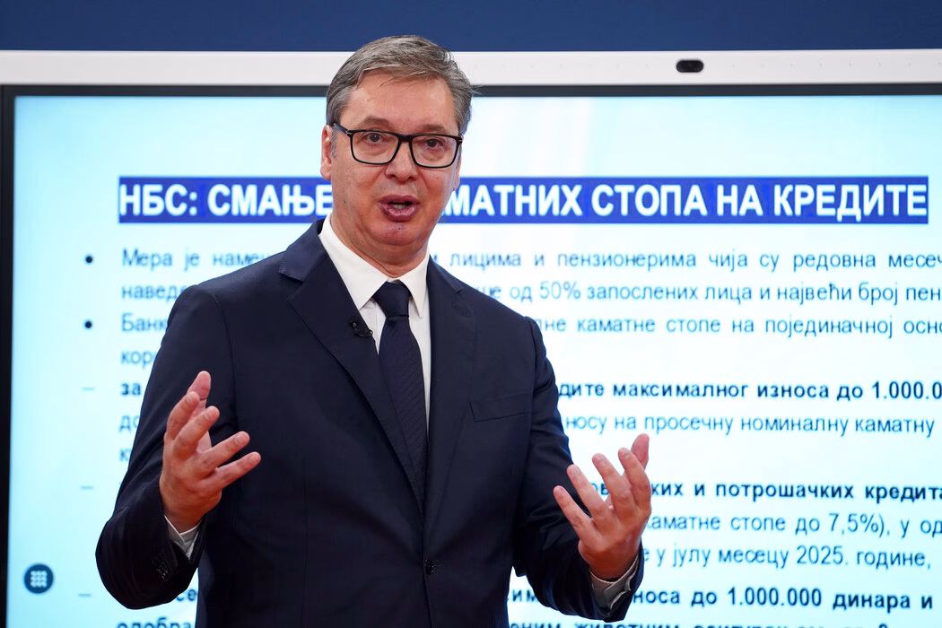 SERBIA POATE/ Vučić anunță limitarea marjelor comerciale la 20% și scăderea prețurilor pentru aproximativ 3000 de produse, reducerea dobânzilor, reduceri la facturile de energie electrică pentru cei mai săraci și lemne de foc mai ieftine SERBIA POATE/ Vučić anunță limitarea marjelor comerciale la 20% și scăderea prețurilor pentru aproximativ 3000 de produse, reducerea dobânzilor, reduceri la facturile de energie electrică pentru cei mai săraci și lemne de foc mai ieftine