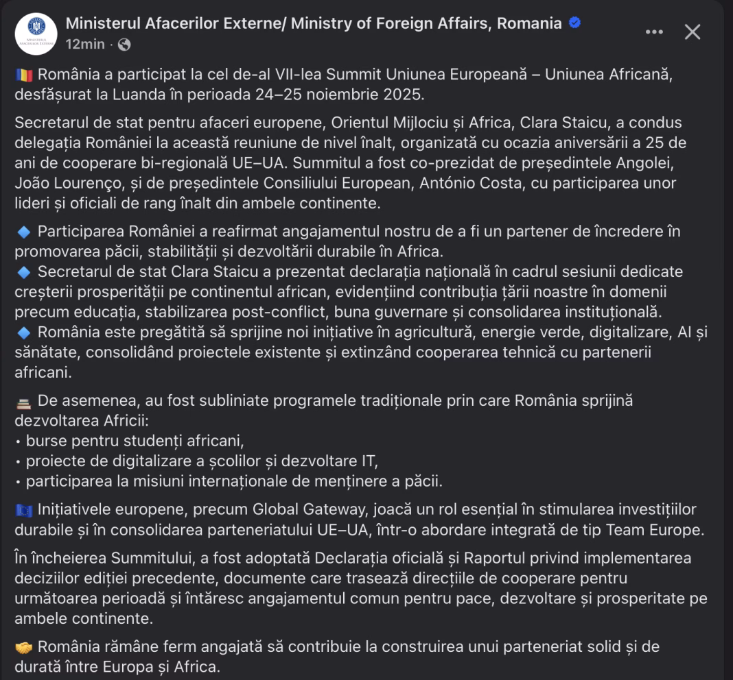 SĂ RÂDEM CU MAE: România a promis că „digitalizează” Africa la summitul UE-Uniunea Africană SĂ RÂDEM CU MAE: România a promis că „digitalizează” Africa la summitul UE-Uniunea Africană