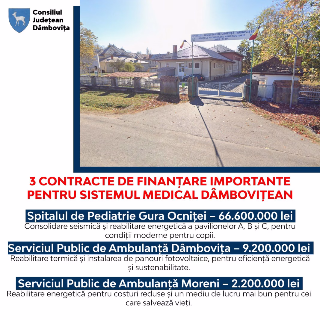 Șeful CJ Dâmbovița anunță noi investiții in sistemul medical Șeful CJ Dâmbovița anunță noi investiții in sistemul medical