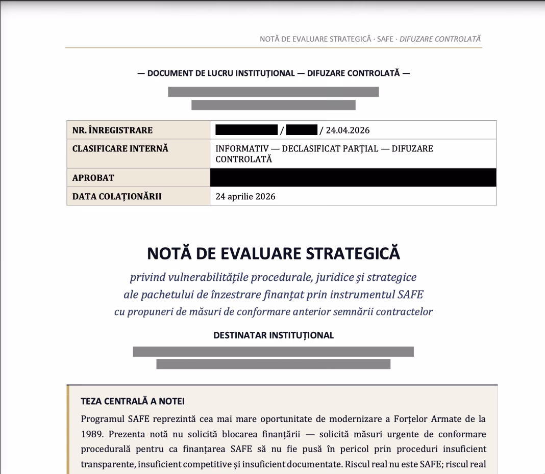 DOCUMENT EXPLOZIV DECLASIFICAT PARȚIAL DESPRE SAFE: Riscuri pentru România și probleme penale DOCUMENT EXPLOZIV DECLASIFICAT PARȚIAL DESPRE SAFE: Riscuri pentru România și probleme penale