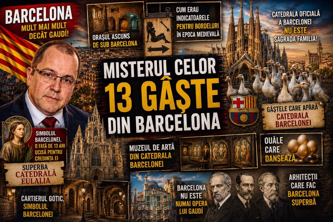 Reportaj Andrei Bădin pe YouTube: Misterul celor 13 gâște din Barcelona, orașul subteran și arhitecții care au contribuit la faima capitalei Cataluniei alături de Gaudi Reportaj Andrei Bădin pe YouTube: Misterul celor 13 gâște din Barcelona, orașul subteran și arhitecții care au contribuit la faima capitalei Cataluniei alături de Gaudi
